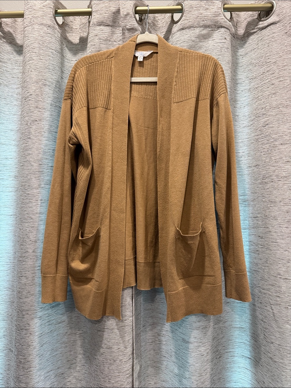 🚨2/$10🚨Time and Tru Open-Front Cardigan Sweater - Camel Brown